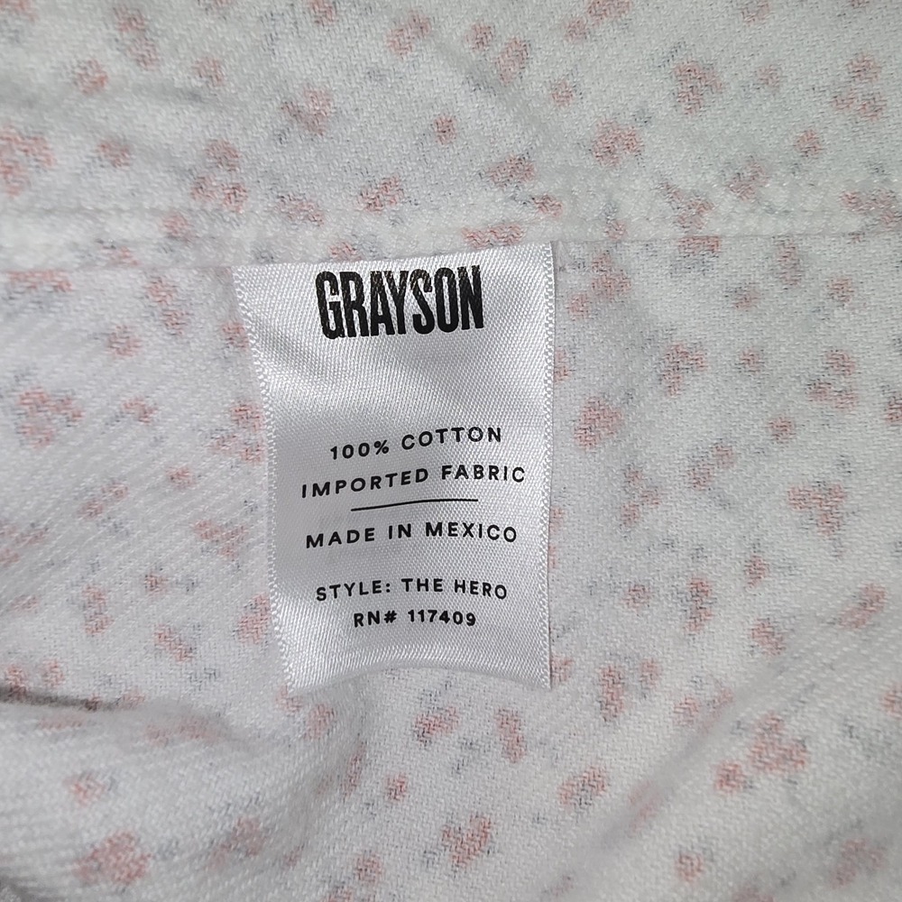 Grayson The Hero Shirt 4 L Flannel Floral Button Down Top Frank & Eileen Long Sl - Picture 11 of 12